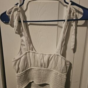 Hollister White Top with Adjustable Ties